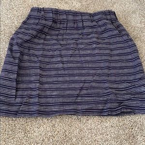 Navy Loft striped skirt